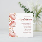 Save The Date Citrouille Aquarelle moderne Friendsgiving Invitat (Debout devant)