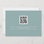 Save The Date Citrouille blanc Florals QR Code Mariage (Dos)