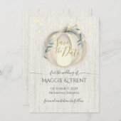 Save The Date Citrouille blanche et guirlande lumineuse pour ann (Devant / Derrière)