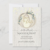 Save The Date Citrouille blanche et guirlande lumineuse pour ann (Devant)