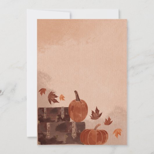 Save The Date Citrouille et feuilles d'automne (Dos)