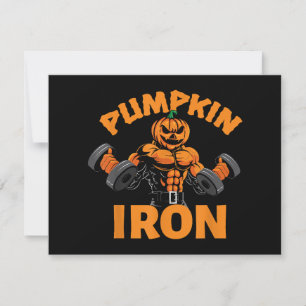 Save The Date Citrouille Fer Halloween Gym entraînement Lifting