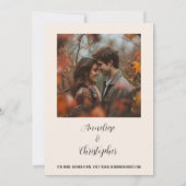 Save The Date Citrouille Fleurale à l'Aquarelle de l'Automne Rus (Dos)