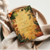 Save The Date Citrouille Mariage floral épice