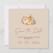 Save The Date Citrouille Rustic Mariage de automne Enregistrer L (Devant)