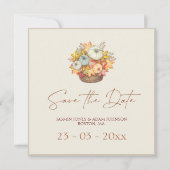 Save The Date Citrouille Rustique Automne Cueillette Mariage Enr (Devant)