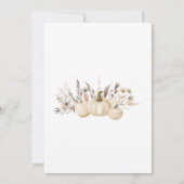 Save The Date Citrouille rustique Mariage d'automne (Dos)