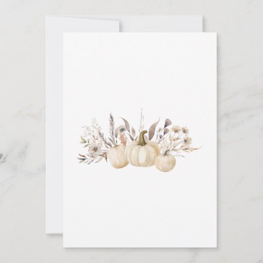 Save The Date Citrouille rustique Mariage d'automne (Dos)