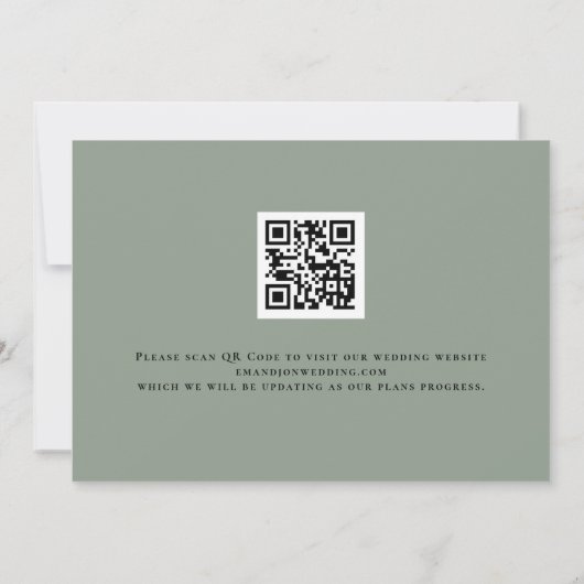 Save The Date Citrouilles de Sage fleurs automnales QR Code Mari (Dos)