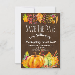 Save The Date Citrouilles et congés d'automne Bordure Enregistre