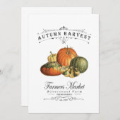 Save The Date Citrouilles et gourmandises vintages modernes (Devant / Derrière)