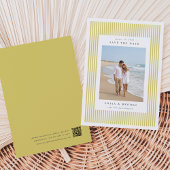 Save The Date Citrus | Classic Pinstripe Photo Wedding