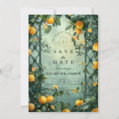 Save The Date Citrus Garden Botanical Wedding (Devant)