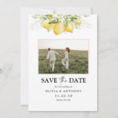 Save The Date Citrus vert citron Sauvez la date avec la photo (Devant)