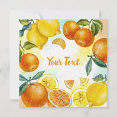 Save The Date Citrus vintage Enregistrer La Date (Dos)