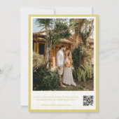 Save The Date Citrus Yellow Check Luxe Summer Wedding (Dos)