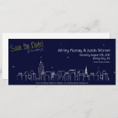 Save The Date Cityscape Enregistrer les dates - Personnalisable! (Devant / Derrière)