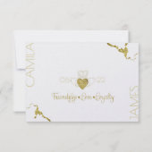Save The Date Claddagh Monogram RSVP Enregistrer La Date (Dos)
