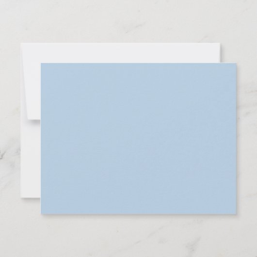 Save The Date Clair Bleu élégant Script Mariage élégant (Dos)
