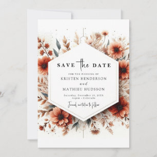 Save The Date Clair Sage Classic Mariage en terre cuite
