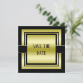 Save The Date Classe d'or et de noir Anniversaire masculin (Debout devant)