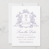 Save The Date Classic Bloom Garden Lavender Wedding Photo  (Devant)