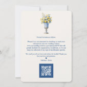 Save The Date Classic Chalice Vase Mediterranean Lemons Flowers (Dos)