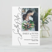 Save The Date Classic Elegant 2 Photo Wedding Enregistrer la dat (Debout devant)