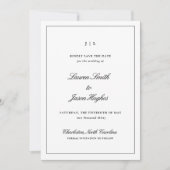 Save The Date Classic Élégant Calligraphie Monogramme Mariage (Devant)
