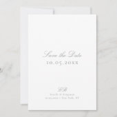 Save The Date Classic Elegant Minimalist DIY Wedding (Devant)