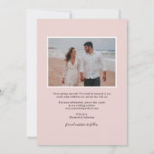 Save The Date Classic Elegant Peint Floral 2 Photo | BLANCHE (Dos)