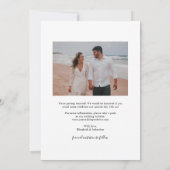 Save The Date Classic Elegant Peint Floral 2 Photo | Brouiller (Dos)