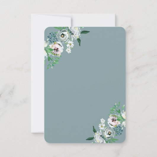 Save The Date Classic Elegant Rose Blanc Appartement Enregistrer (Dos)