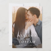 Save The Date Classic Elegant Typographie Noms Mariage photo (Devant)