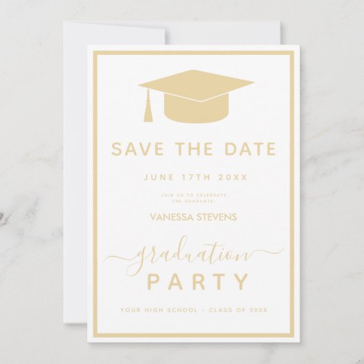 Save The Date Classic Gold Enregistrer la date (Devant)