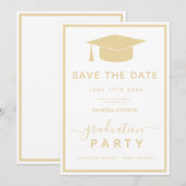 Save The Date Classic Gold Enregistrer la date (Devant / Derrière)