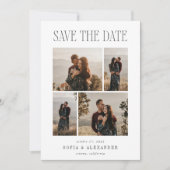Save The Date Classic Headline Photo Collage Wedding (Devant)