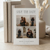 Save The Date Classic Headline Photo Collage Wedding