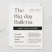 Save The Date Classic Marquer votre calendrier Journal Mariage P (Devant)