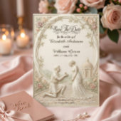 Save The Date Classic Romantic Garden Scene