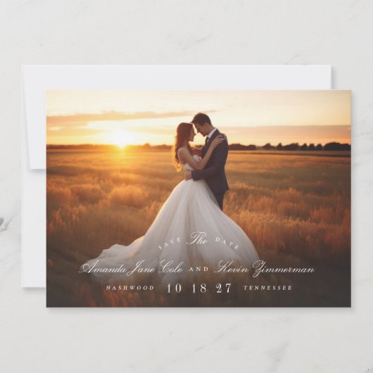 Save The Date Classic Sage Green Names Photo QR Code Site Web (Devant)