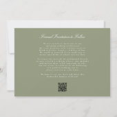 Save The Date Classic Sage Green Names Photo QR Code Site Web (Dos)