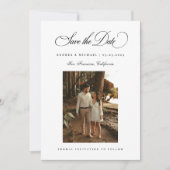 Save The Date Classic Script Minimal Photo 2026 Wedding (Devant)