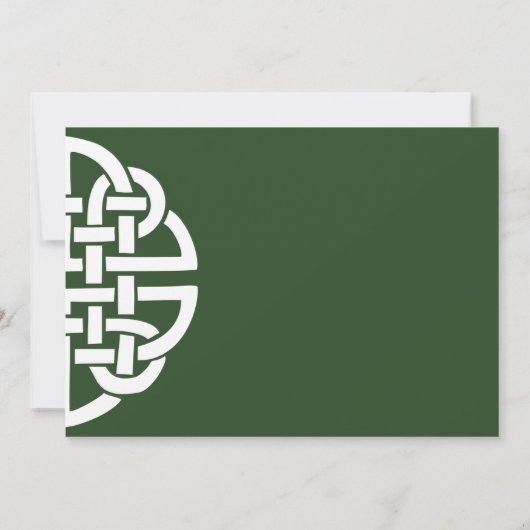 Save The Date Classique Celtic noeud vert main (Dos)