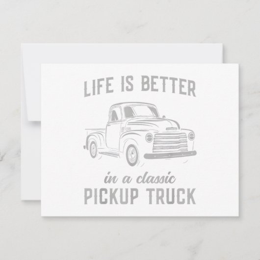 Save The Date Classique mec camionnette vintage (Devant)