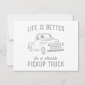 Save The Date Classique mec camionnette vintage (Dos)