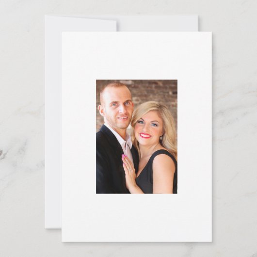 Save The Date Classique Moderne Bokeh Mariage Lumières Enregistr (Dos)