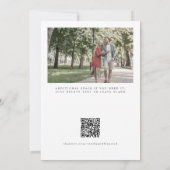 Save The Date Classique moderne deux photos Code QR (Dos)