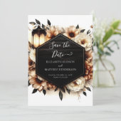 Save The Date Classique Nature Rustique Mariage (Debout devant)