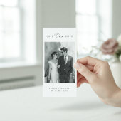 Save The Date Classique Signet de Code QR Photo Mariage